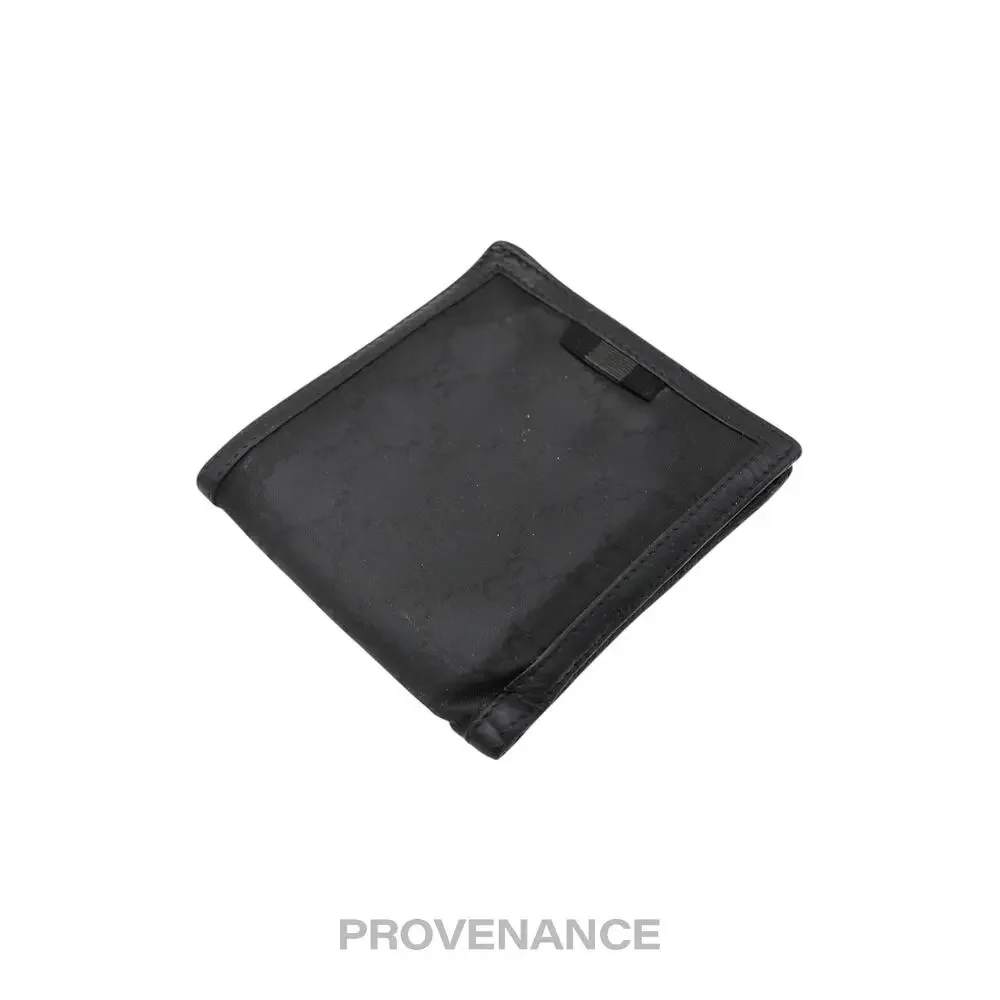🔴 Gucci Web Bifold Wallet - GG Canvas Black Leather
